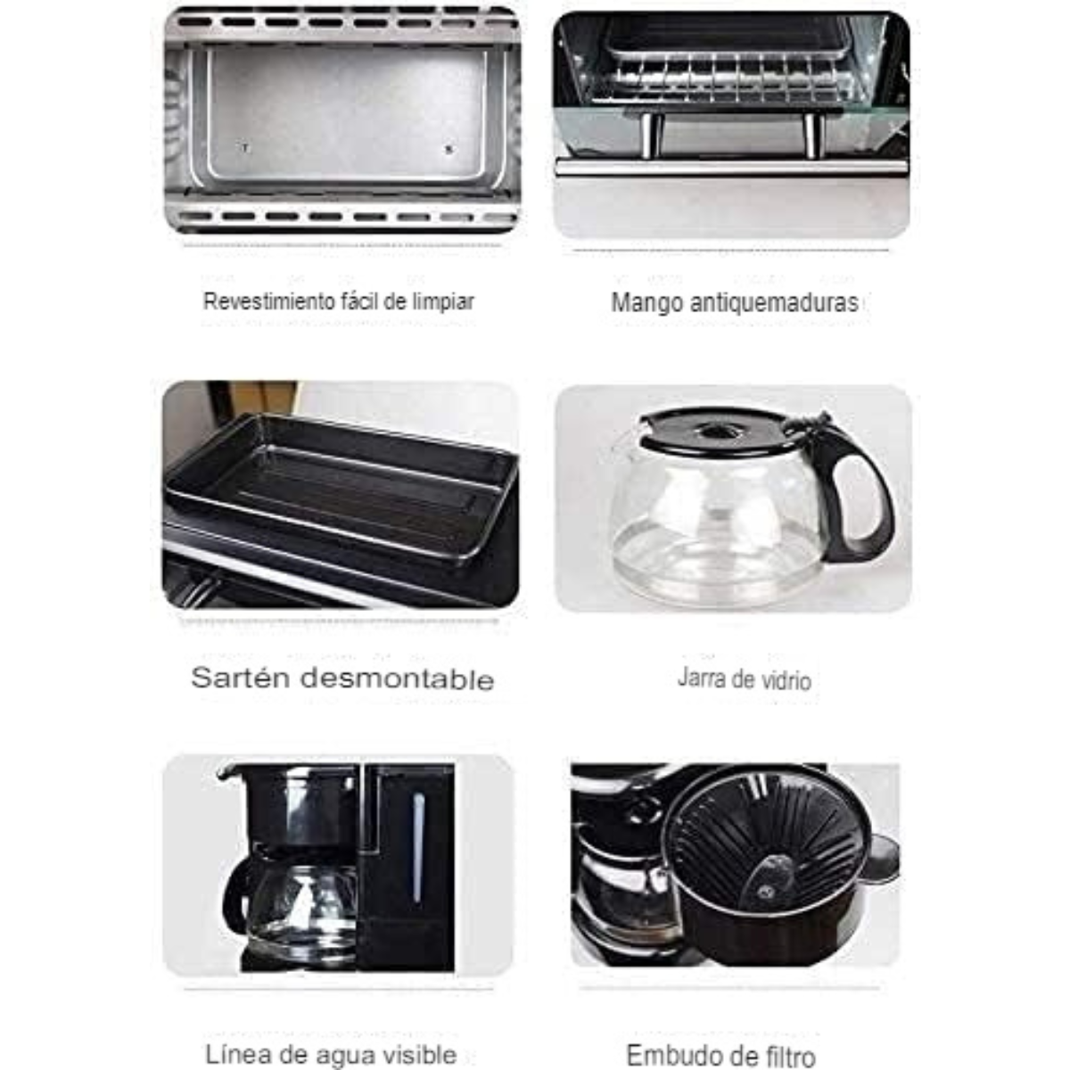 Kit de Horno Eléctrico-Cafetera-Plancha