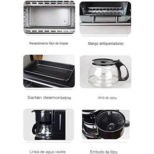 Kit de Horno Eléctrico-Cafetera-Plancha